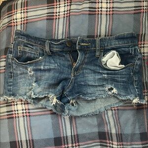 Mossimo Supply Co Blue Jean Shorts Casual Distressed